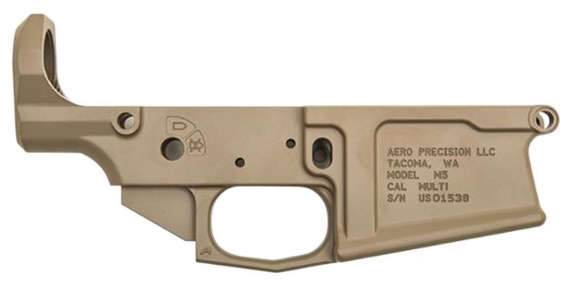 Picture of Aero Precision M5 Receiver Multi-Caliber Flat Dark Earth Cerakote Finish 7075-T6 Aluminum Material With Mil-Spec Dimensions For Ar-10 