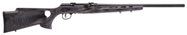 Picture of Savage Arms A17 Target Semi-Auto 17 Hmr Caliber With 10+1 Capacity, 22" Barrel, Black Metal Finish & Fixed Thumbhole Gray Laminate Stock Right Hand (Full Size) 