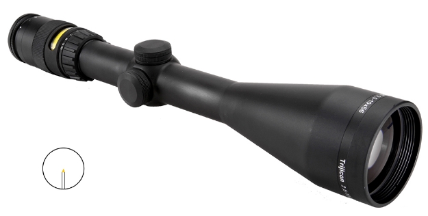 Picture of Trijicon Accupoint Black Hardcoat Anodized 2.5-10X56mm 30Mm Tube Illuminated Amber Triangle Post Reticle 