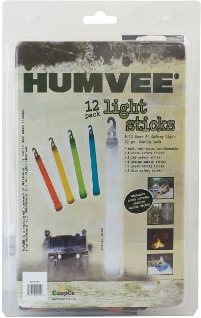 Picture of Humvee Adventure Gear Light Stick Family Pack Multi Color 6" Weather Proof 12 Lights 