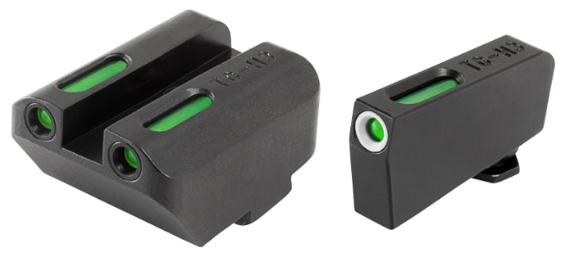 Picture of Truglo Tfx Black | Green Tritium & Fiber Optic White Outline Front Sight Green Tritium & Fiber Optic Rear Sight 