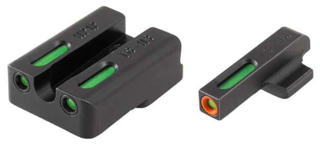 Picture of Truglo Tfx Pro Black | Green Tritium & Fiber Optic Orange Outline Front Sight Green Tritium & Fiber Optic Rear Sight 