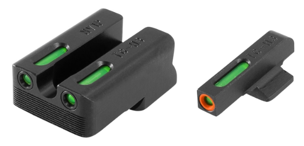 Picture of Truglo Tfx Pro Black | Green Tritium & Fiber Optic Orange Outline Front Sight Green Tritium & Fiber Optic Rear Sight 