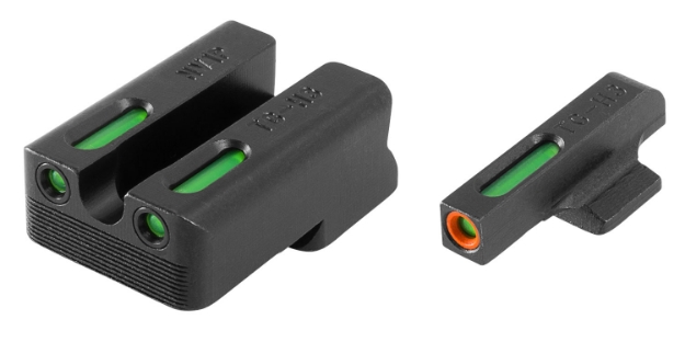 Picture of Truglo Tfx Pro Black | Green Tritium & Fiber Optic Orange Outline Front Sight Green Tritium & Fiber Optic Rear Sight 