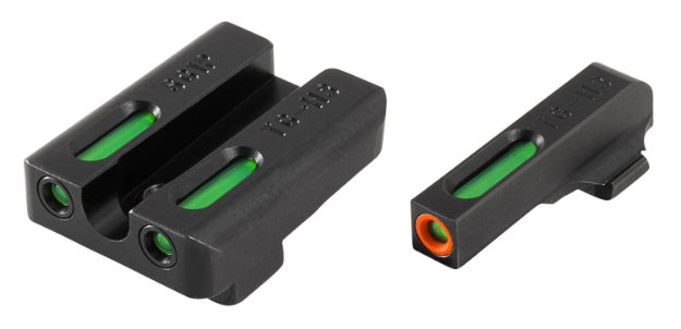 Picture of Truglo Tfx Pro Black | Green Tritium & Fiber Optic Orange Outline Front Sight Green Tritium & Fiber Optic Rear Sight 