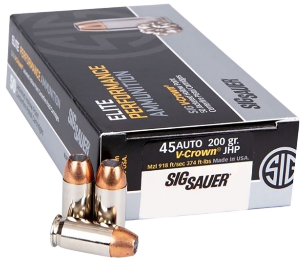 Picture of Sig Sauer Elite Defense 45 Acp 200 Gr V-Crown Jacketed Hollow Point (Vjhp) 50 Per Box/20 Cs 