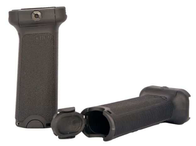 Picture of Bcm Bcmgunfighter Vertical Grip Made Of Polymer With Black Aggressive Textured Finish With Storage Compartment For Picatinny Rail 