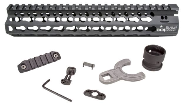 Picture of Bcm Kmr Alpha Handguard 10" Keymod Style Made Of Aluminum With Black Anodized Finish For Ar-15 