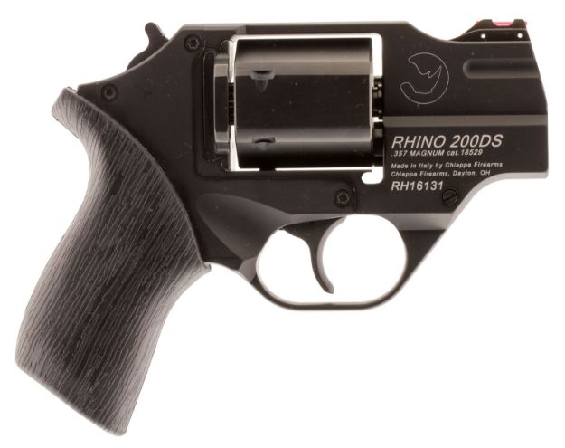 Picture of Chiappa Firearms Rhino 200Ds 357 Mag Caliber With 2" Black Anodized Finish Barrel, 6Rd Capacity Blued Finish Cylinder, Black Anodized Finish Aluminum Frame & Black Rubber Grip 