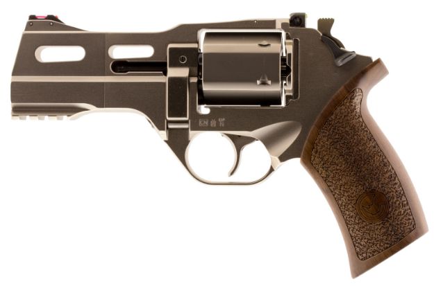 Picture of Chiappa Firearms Rhino 40Ds 357 Mag 6Rd 4" Steel Barrel & Cylinder, 7075-T6 Alloy Frame, Nickel-Plated Metal Finish, Picatinny Accessory Rail, Walnut Grip, Includes 3 Moon Clips & Removal Tool 