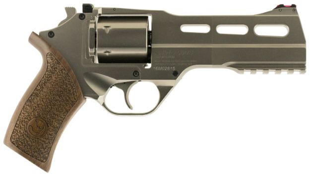 Picture of Chiappa Firearms Rhino 50Ds 357 Mag 6Rd 5" Steel Barrel & Cylinder, 7075-T6 Alloy Frame, Nickel-Plated Metal Finish, Picatinny Accessory Rail, Walnut Grip, Includes 3 Moon Clips & Removal Tool 