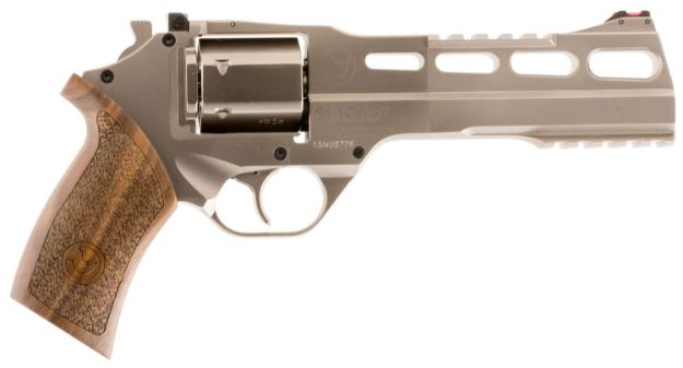 Picture of Chiappa Firearms Rhino 60Ds 357 Mag 6Rd 6" Steel Barrel/Cylinder, Picatinny Accessory Rails, 7075-T6 Alloy Frame, Overall Nickel-Plated Finish, Walnut Grip Includes 3 Moon Clips & Removal Tool 