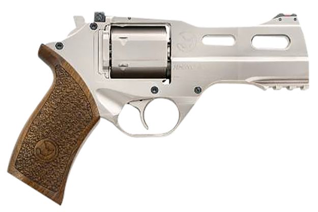 Picture of Chiappa Firearms Rhino 40Sar *Ca Compliant 357 Mag 6 Shot 4" Nickel-Plated Steel Barrel & Cylinder, Nickel-Plated Aluminum Frame & Barrel Shroud, Picatinny Accessory Rail, Walnut Grip 