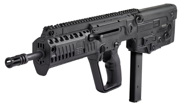 Picture of Iwi Us Tavor X95 9Mm Luger Caliber With 17" Barrel, 32+1 Capacity, Black Metal Finish, Black Fixed Bullpup Stock & Polymer Grip Right Hand 