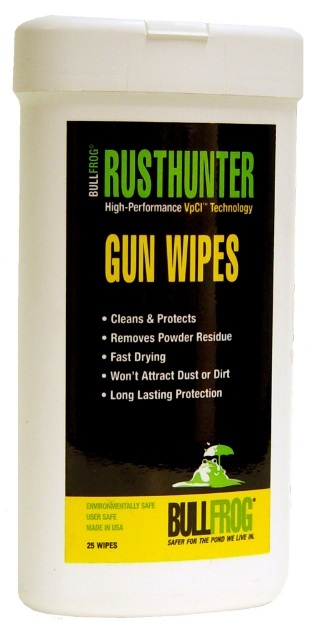 Picture of Bullfrog Rust Hunter Gun Wipe 25 Count 