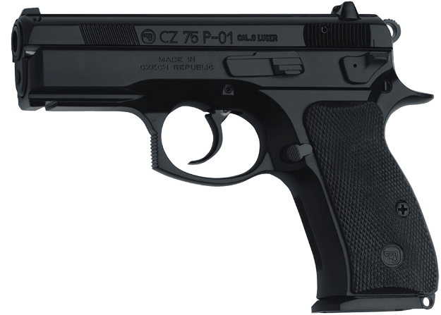 Picture of Cz-Usa P-01 9Mm Luger 3.90" 14+1 Overall Black Finish With Inside Railed Steel Slide, Rubber Grip, Non-Tilted Barrel & Picatinny Rail 