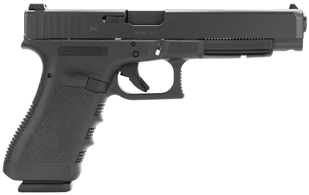 Picture of Glock G35 Gen3 Competition 40 S&W 5.31" Barrel 15+1, Black Frame & Slide, Finger Grooved Rough Texture Grip, Adjustable Sights, Safe Action Trigger 