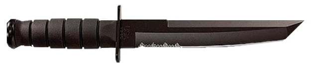 Picture of Ka-Bar Tanto 8" Fixed Tanto Part Serrated 1095 Cro-Van Blade/Black Kraton G Handle Includes Sheath 