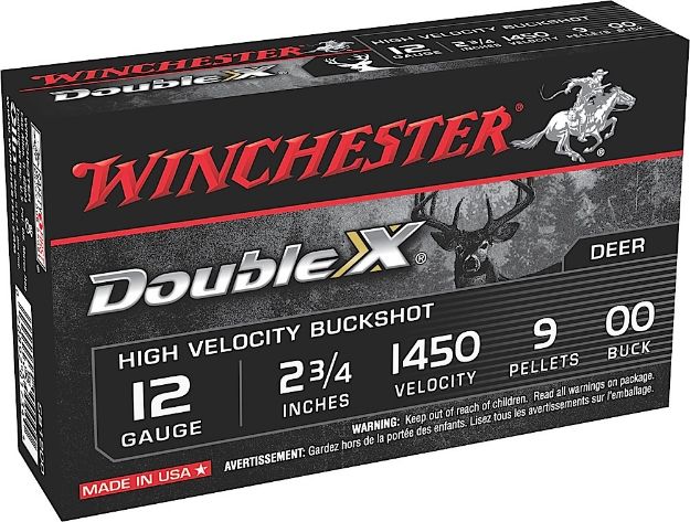 Picture of Winchester Ammo Double X High Velocity 12 Gauge 2.75" 9 Pellets 00 Buck Shot 5 Per Box/50 Cs 