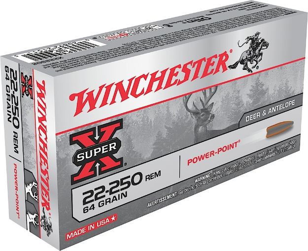 Picture of Winchester Ammo Super X 22-250 Rem 64 Gr Power-Point (Pp) 20 Per Box/10 Cs 