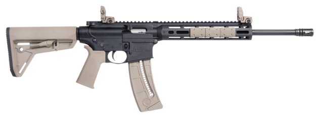 Picture of Smith & Wesson M&P15-22 Sport 22 Lr Caliber With 25+1 Capacity, 16.50" Barrel, Matte Black Metal Finish & Adjustable Magpul Moe Sl Flat Dark Earth Stock Right Hand 