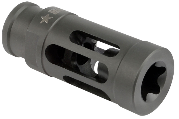 Picture of Bcm Bcmgunfighter Compensator Mod 1 Black Stainless Steel With 5/8"-24 Tpi Threads For 7.62Mm, 300 Blackout Ar-Platform 