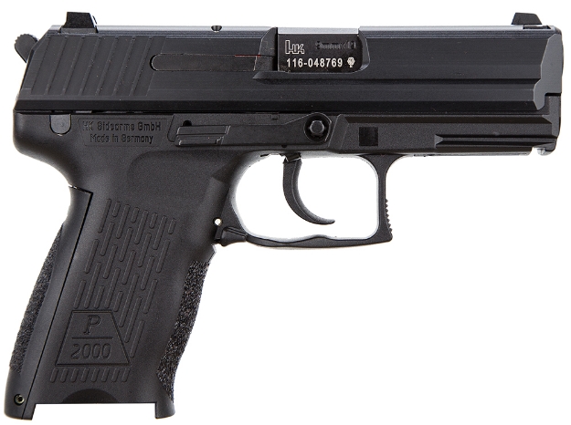 Picture of Hk P2000 V3 9Mm Luger Caliber With 3.66" Barrel, 13+1 Capacity, Overall Black Finish, Picatinny Rail Frame, Serrated Steel Slide & Interchangeable Backstrap Grip Includes 2 Mags 