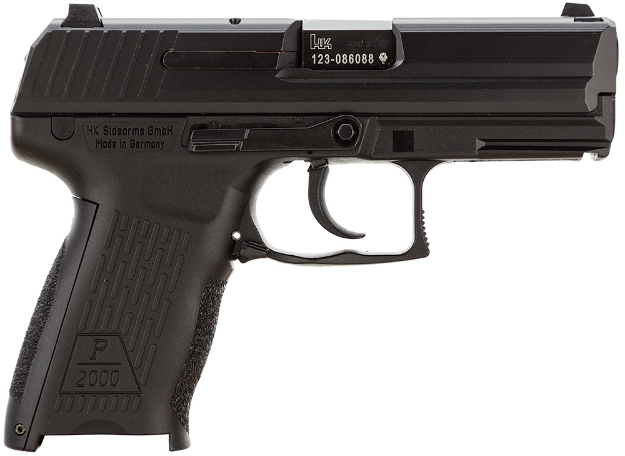 Picture of Hk P2000 V2 Lem Dao 40 S&W Caliber With 3.66" Barrel, 12+1 Capacity, Overall Black Finish, Picatinny Rail Frame, Serrated Steel Slide & Interchangeable Backstrap Grip Includes 2 Mags 