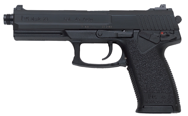 Picture of Hk Mark 23 45 Acp 12+1 5.87" Black Steel Threaded Barrel Black Serrated Slide Black Polymer Frame W/Serrated Trigger Guard Black Polymer Grips Right Hand 