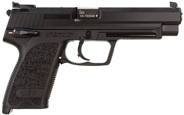 Picture of Hk Usp Expert V1 9Mm Luger Caliber With 5.20" Barrel, 10+1 Capacity, Overall Black Finish, Serrated Trigger Guard Frame, Serrated Steel Slide & Polymer Grip Includes 2 Mags 