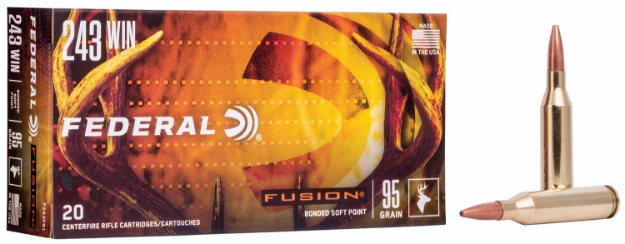 Picture of Federal Fusion Hunting 243 Win 95 Gr Fusion Soft Point 20 Per Box/ 10 Cs 