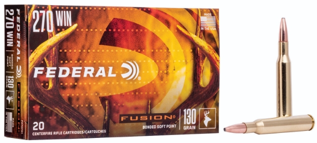 Picture of Federal Fusion Hunting 270 Win 130 Gr Fusion Soft Point 20 Per Box/ 10 Cs 