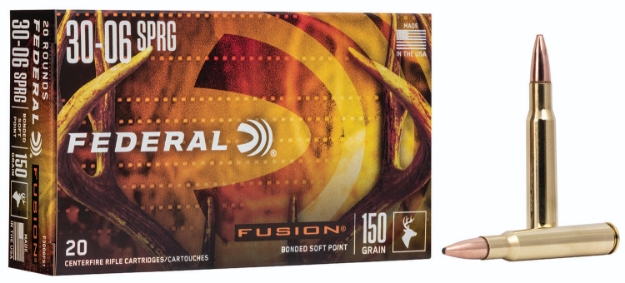 Picture of Federal Fusion Hunting 30-06 Springfield 150 Gr Fusion Soft Point 20 Per Box/ 10 Cs 