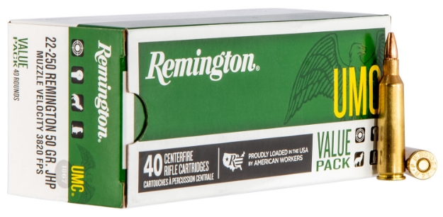 Picture of Remington Ammunition Umc Value Pack 22-250 Rem 50 Gr Jacketed Hollow Point (Jhp) 40 Per Box/ 10 Cs 