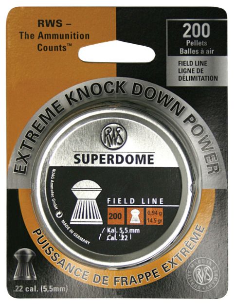 Picture of Rws/Umarex Superdome Field Line 22 Lead Domed/Grooved Skirt 200 Per Tin 