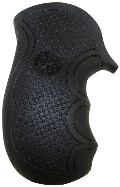 Picture of Pachmayr Diamond Pro Grip Diamond Checkering Black Rubber With Finger Grooves For Ruger Sp101 