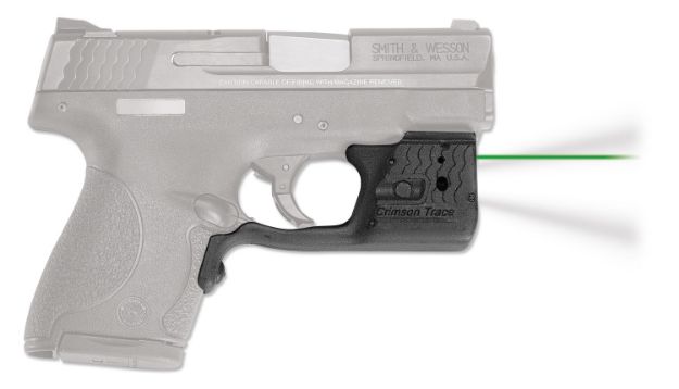 Picture of Crimson Trace Ll801g Laserguard Pro 5Mw Green Laser 532Nm Wavelength & 50 Ft Range With 150 White Led Light Black Finish For S&W M&P Shield, M&P Shield M2.0 