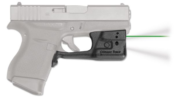 Picture of Crimson Trace Ll803g Laserguard Pro 5Mw Green Laser 532Nm Wavelength & 50 Ft Range With 150 White Led Light Black Finish For Glock 43, 42, 48, 43X 