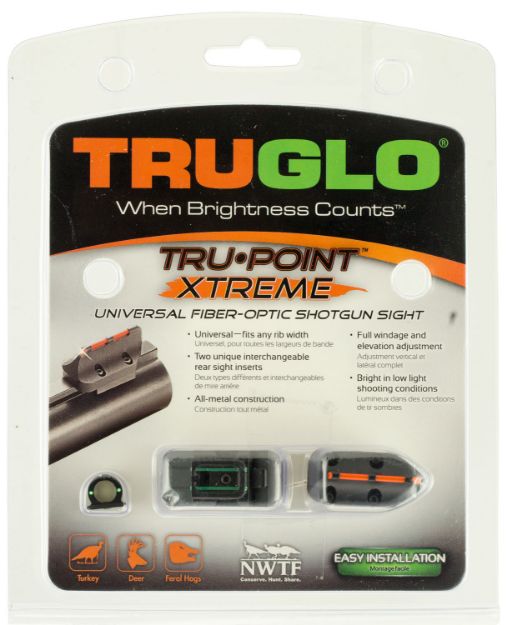 Picture of Truglo Tru-Point Extreme Deer/Turkey Universal Shotgun Red Fiber Optic Green Fiber Optic Black 