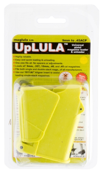 Picture of Maglula Uplula Loader & Unloader Double & Single Stack Style Made Of Polymer With Lemon Finish For 9Mm Luger, 45 Acp Pistols 