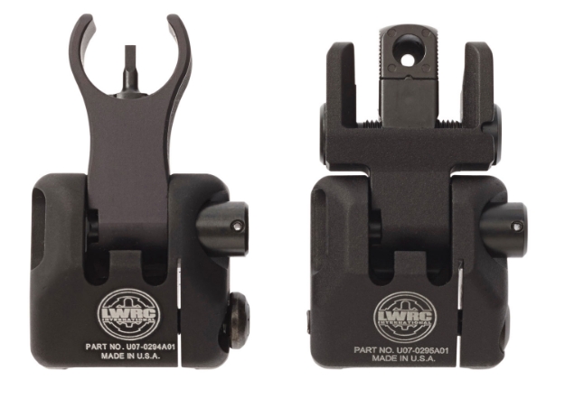 Picture of Lwrc Skirmish Back Up Iron Sights Set Black Folding For Ar-15 