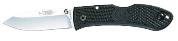 Picture of Ka-Bar Dozier Hunter 3" Folding Drop Point Plain Aus-8A Ss Blade Black Zytel Handle Includes Pocket Clip 