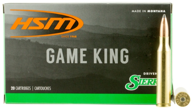 Picture of Hsm Game King Hunting 338 Lapua Mag 215 Gr Sierra Gameking Spitzer Boat-Tail (Sgsbt) 20 Per Box/ 20 Cs 