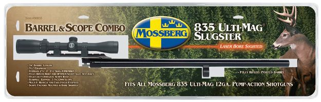 Picture of Mossberg Oem 12 Gauge 24" Slug Barrel W/Cantilever Mount, Fully-Rifled Bore & Blued Finish, For Use W/Mossberg 835 Ulti-Mag, Includes 3-9X40mm Scope 