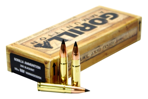 Picture of Gorilla Ammo Gorilla Troop Nosler Varmageddon 300 Blackout 110 Gr Nosler Varmageddon 20 Per Box/ 10 Cs 