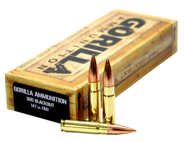 Picture of Gorilla Ammo Gorilla Troop Competition 300 Blackout 147 Gr Full Metal Jacket (Fmj) 20 Per Box/ 10 Cs 