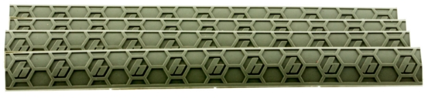 Picture of Hexmag Rail Covers M-Lok Picatinny Rail Flat Dark Earth Polymer 4 Pack 