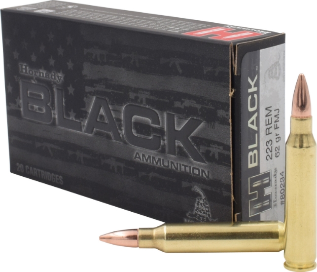 Picture of Hornady Black Target/Varmint 223 Rem 62 Gr Full Metal Jacket (Fmj) 20 Per Box/ 10 Cs 