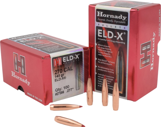 Picture of Hornady Eld-X Hunting 270 Cal .277 145 Gr Extremely Low Drag-Expanding 