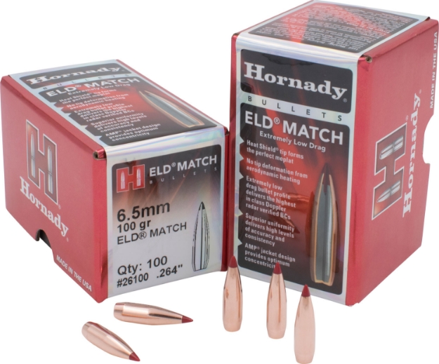 Picture of Hornady Eld Match Target 6.5Mm .264 100 Gr Extremely Low Drag-Match (Eld-M) 